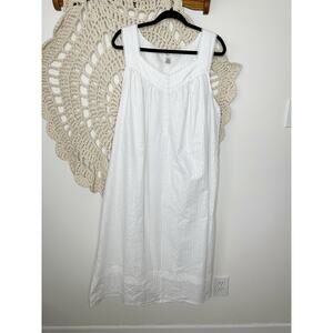 NEW Croft & Barrow Cottagecore White Cotton Blend Nightgown Size 1X